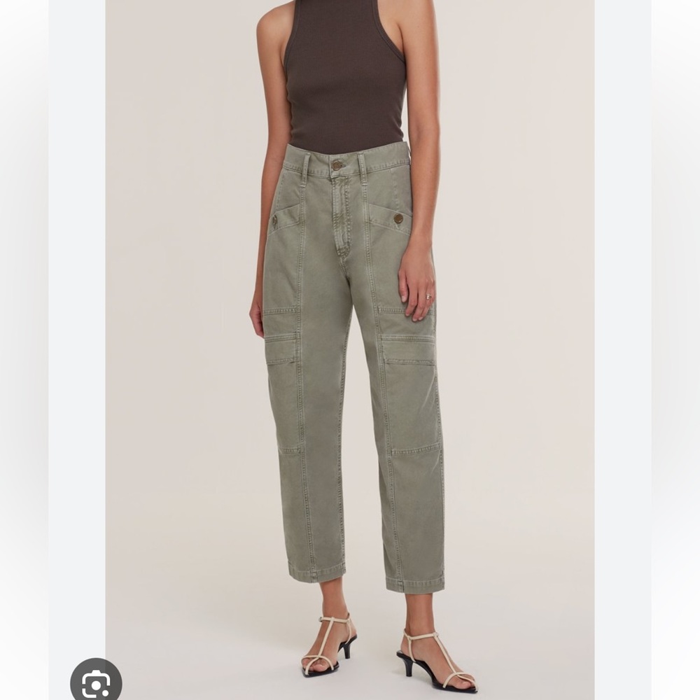 Agolde Kai Cargo Green Pants Jeans size 26